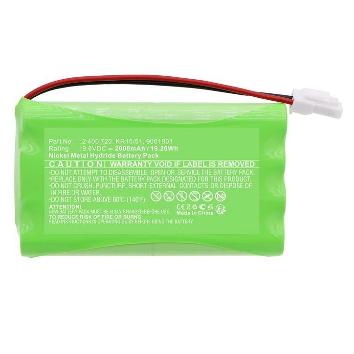 MBXSMH-BA016 CoreParts Battery for BOSCH Smart Home 19.20Wh Ni-MH 9.6V 2000mAh Green for Axovia 220 B, Axovia Multi Pro, Dexxo P