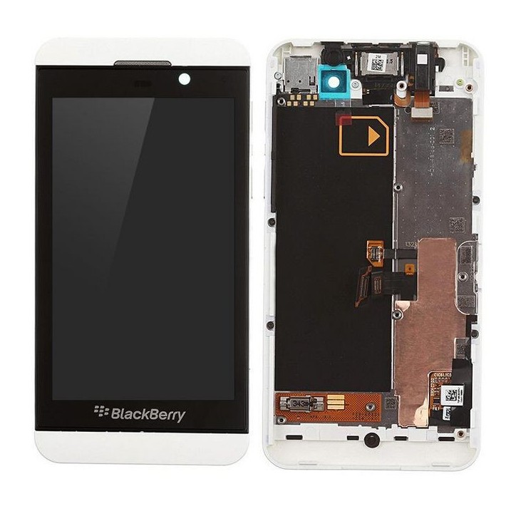 MSPP70257 CoreParts BlackBerry Z10 LCD Screen and Digitizer with Front Housing Assembly (3G Version) White BlackBerry Mobile Z10
