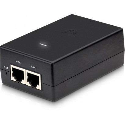 POE-24-24W-G Ubiquiti Power over Ethernet Adapters, 24VDC, 1.0A, Gigabit LAN Port, Black 19029, 643125