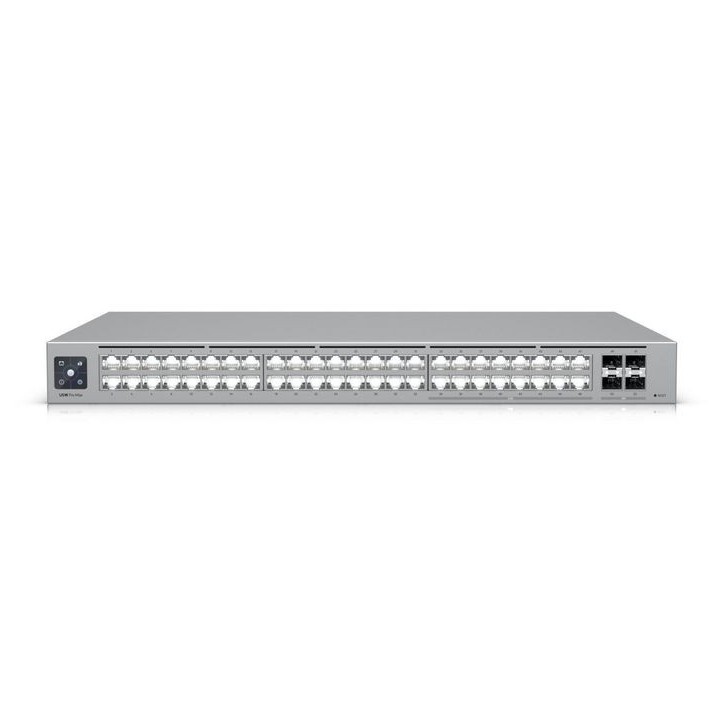 USW-PRO-MAX-48 Ubiquiti 100W, 32 x GbE RJ45, 16 x 1/2.5 GbE RJ45, 4 x 10G SFP+, 224 Gbps, 1.3" LCM touchscreen, SGCC steel, 442.