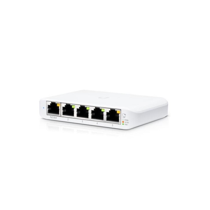 USW-FLEX-MINI-3 Ubiquiti Managed, 5x Gigabit Ethernet, PoE, 107.16 x 70.15 x 21.17 mm, White, 3-pack