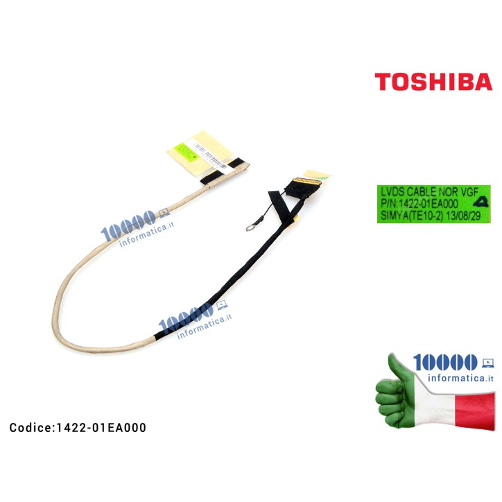 Cavo Flat LCD TOSHIBA Satellite L50D-A L55-A L55 S50D-A L50-A S55-A S55D-A 1422-01EA000 LVDS CABLE NOR VGF