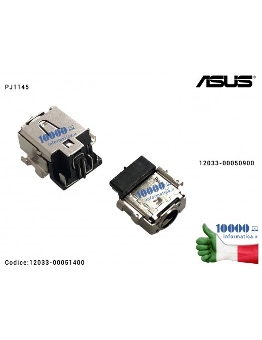 12033-00051400 Connettore di Alimentazione DC Power Jack PJ1145 ASUS ZenBook Pro 14 UX450 UX480 UX550 UX580 UX450F UX480F UX5...