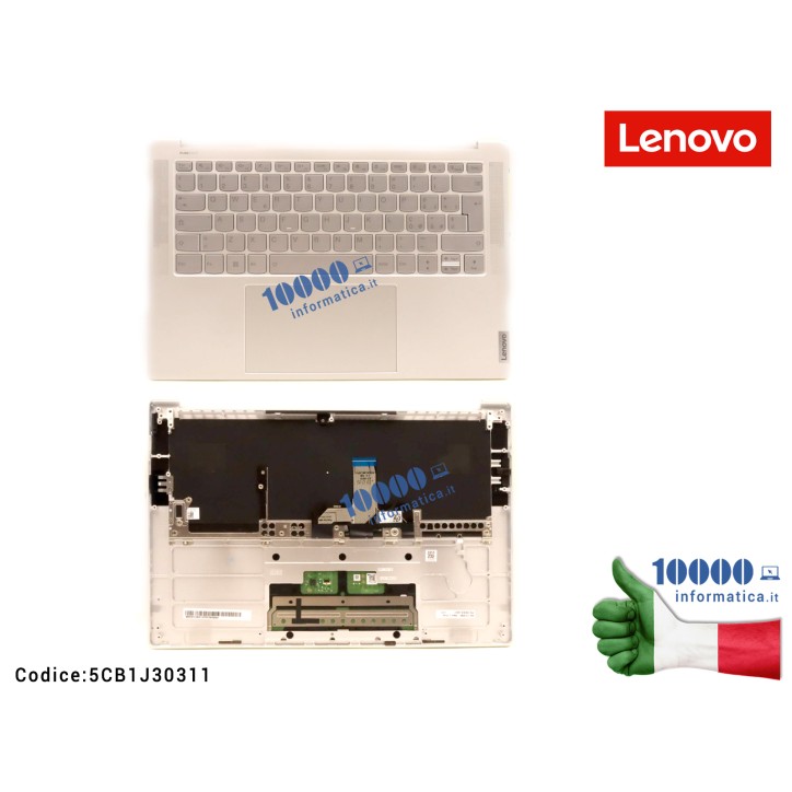 Tastiera Italiana Completa di Top Case Superiore LENOVO Yoga Slim 7 ProX 14IAH7 (82TK) 5CB1J30311 FRU5CB1J30311 [SILVER]