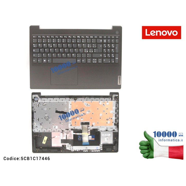 Tastiera Italiana Completa di Top Case Superiore LENOVO V15 G1-IML (82NB) [Iron Gray] FRU5CB1C17446 5CB1C17446