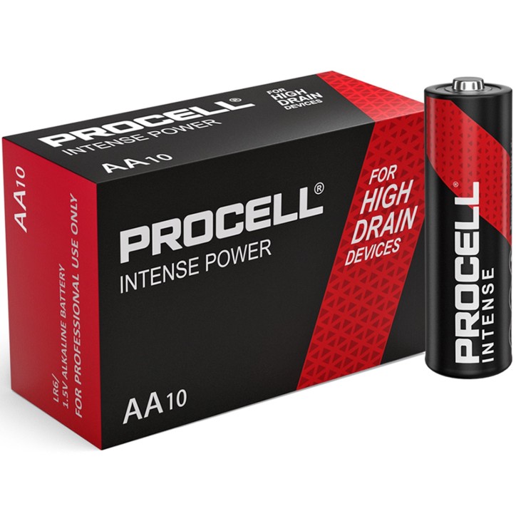 AA10-INTENSE Duracell Procell Intense Power 10 Batterie AA Stilo LR6 1.5V