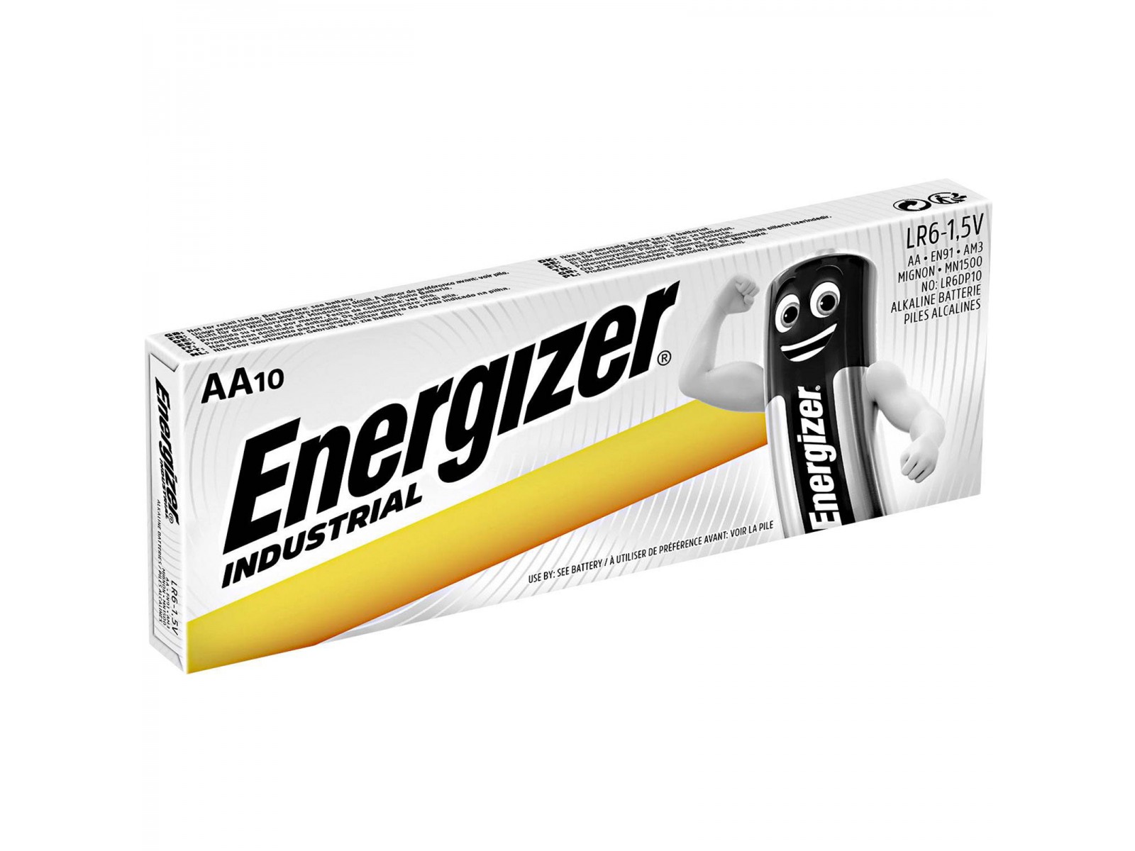 AA10-ENER Energizer Industrial 10 Batterie AA Stilo LR6 1.5V AA10-ENER Energizer Industrial 10 Batterie AA Stilo LR6 1.5V