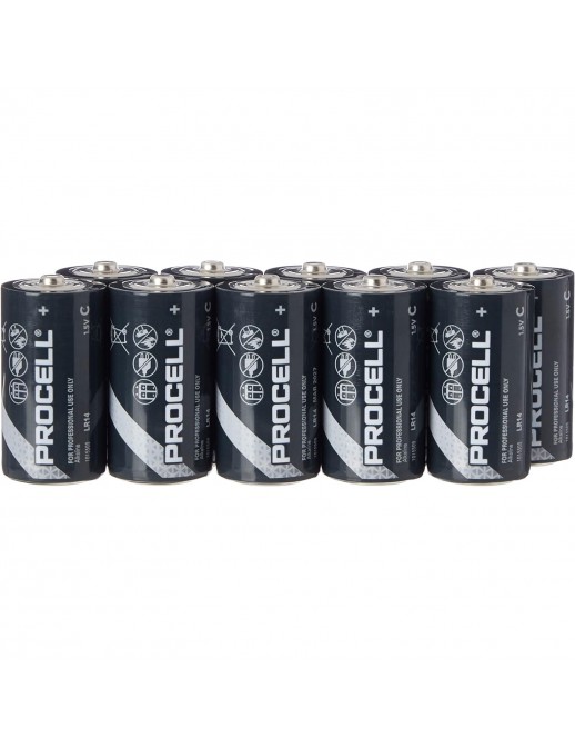 C10-PROCELL Duracell Procell 10 Batterie Tipo C Mezza Torcia LR14 1.5V