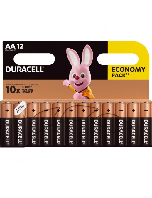 AA12-DURACELL Duracell Alkaline 12 Batterie AA Stilo LR6 1.5V