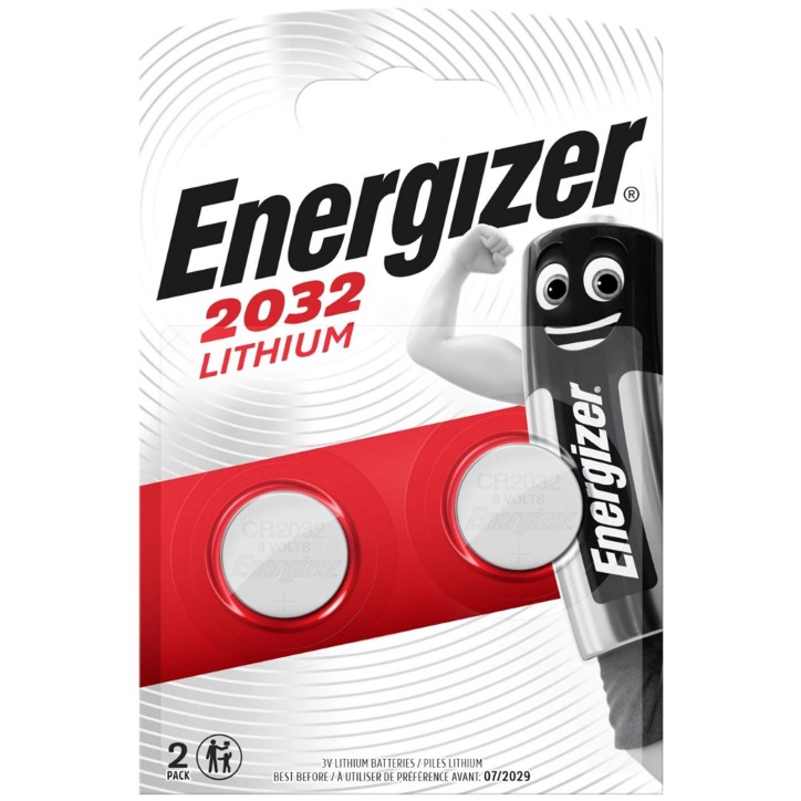 CR2032-2PZ-ENER Energizer 2 Batterie Tampone Al Litio CR 2032 3V