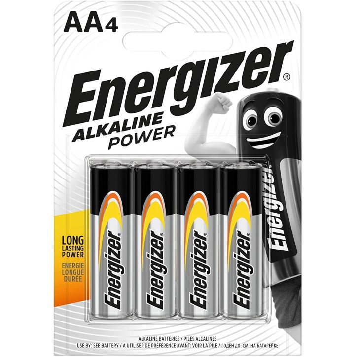 E300132900 Energizer Alkaline Power 4 Batterie AA Stilo LR6 1.5V E300132900 Energizer Alkaline Power 4 Batterie AA Stilo LR6 1.5V