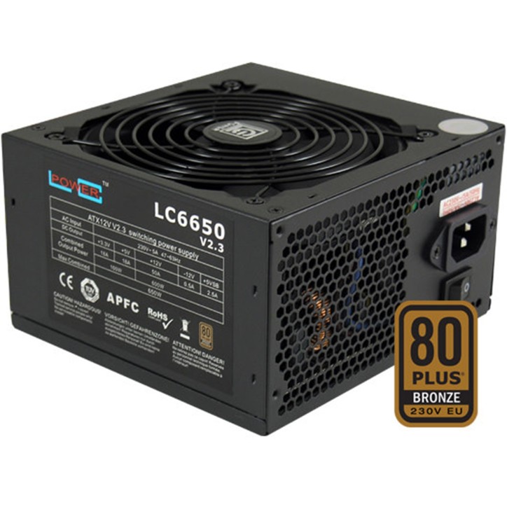 LC6650 LC-Power Alimentatore ATX 650W 80 Plus Bronze Super Silent LC6650