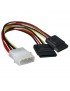 MOLEX-TO-SATA Cavo Alimentazione Sdoppiatore da Molex IDE a 2 SATA
