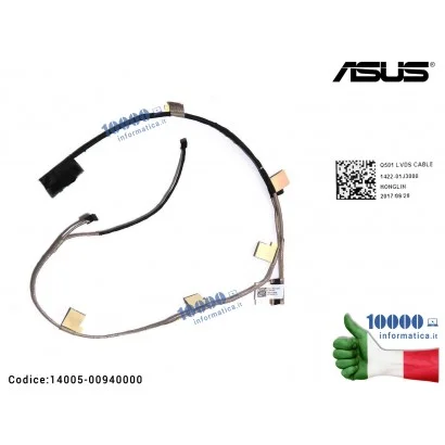 14005-00940000 Cavo Flat LCD ASUS Q501 Q501L Q501LA N541 N541L N541LA (FHD) 1422-01J3000 [Full-HD] 14005-00940000 HONGLING LV...