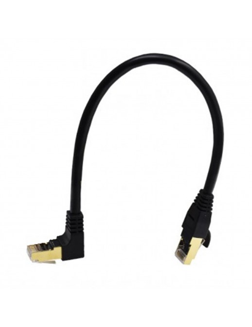 LinQ Cavo Di Rete RJ45 Curvo Angolo 270° CAT 7E 30 Centimetri