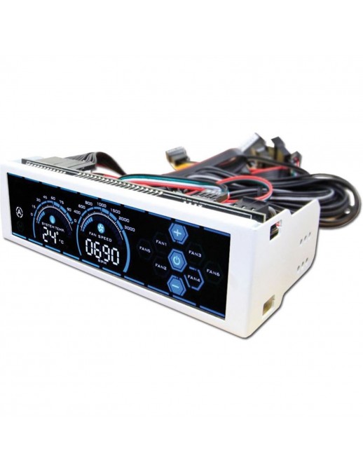 AR-FC1W Controller Ventole Touchscreen Blu LED 5,25" Bianco LC-Power AR-FC1W