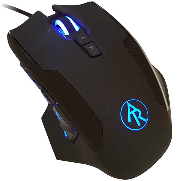 AR-M1 LC-Power Mouse USB Gaming Nero LED RGB 12 Tasti Programmabili AR-M1