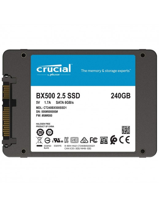 CT240BX500SSD1 Crucial CT240BX500SSD1 BX500 SSD 240GB SATA 3 2.5"