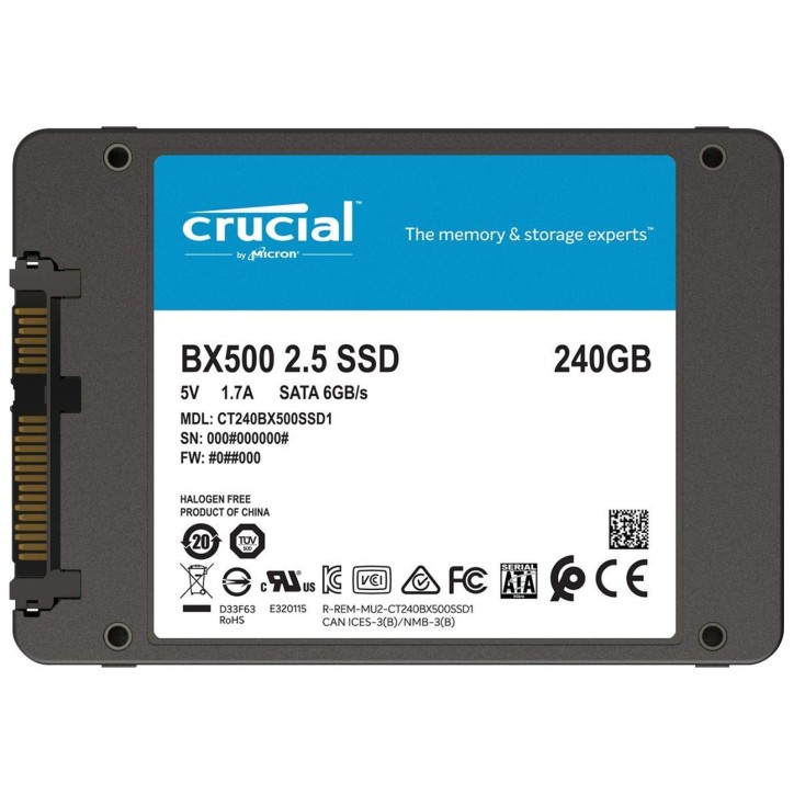 CT240BX500SSD1 Crucial CT240BX500SSD1 BX500 SSD 240GB SATA 3 2.5"