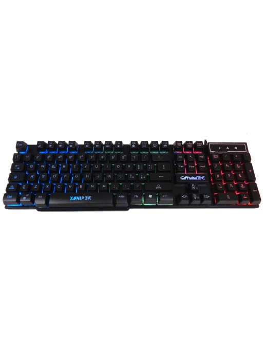 KBXSNI Tastiera USB Gaming Nera Retroilluminata RGB Rainbow Alantik KBXSNI