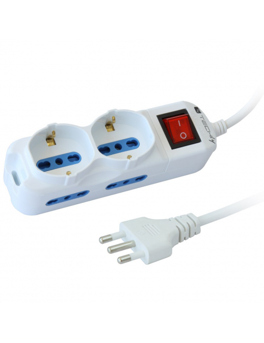 IUPS-PCP-4I2S-INT Techly IUPS-PCP-4I2S-INT Ciabatta Elettrica Multipresa 4 Prese