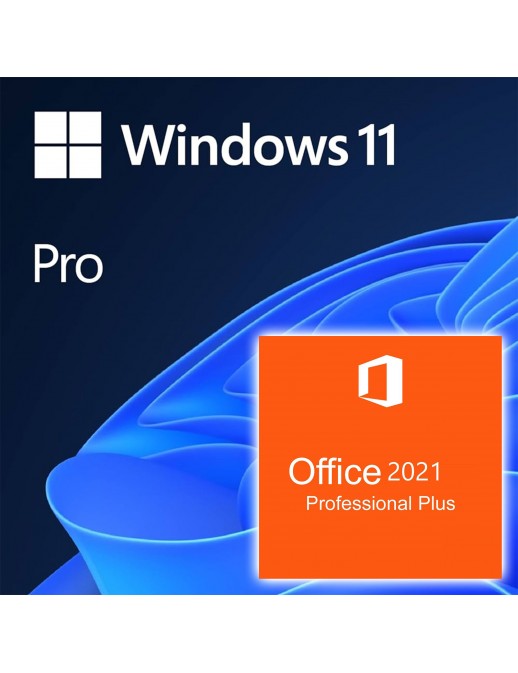 W11+FQC+OFF2021 Installazione Licenze Windows 11 Pro + Office 2021 Pro Plus