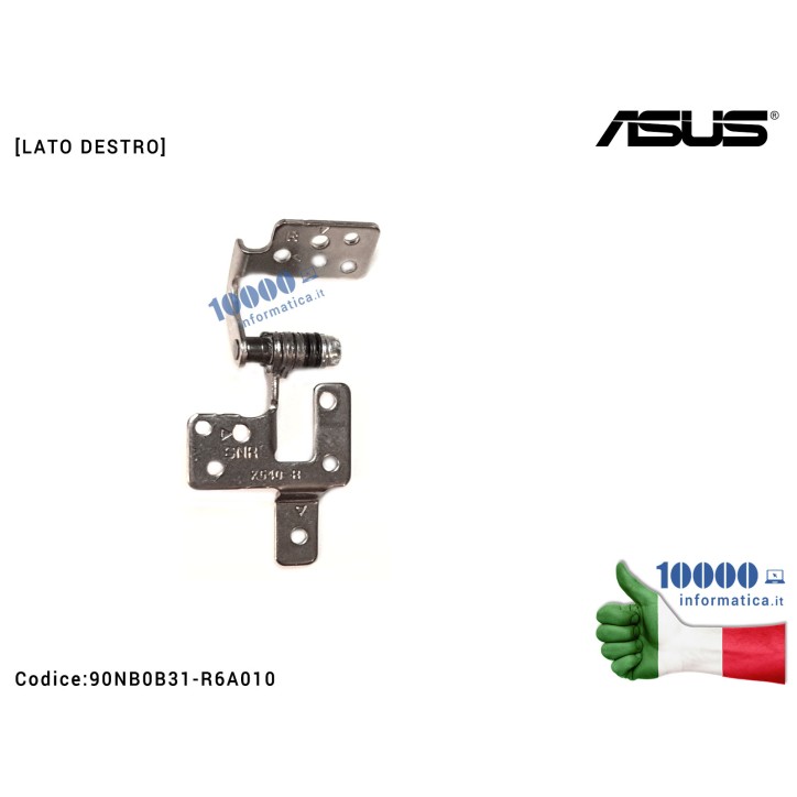 Cerniera Hinge [DX] ASUS X540 X540S X540L X540LA X540SA X540YA [LATO DESTRO] 90NB0B31-R6A010