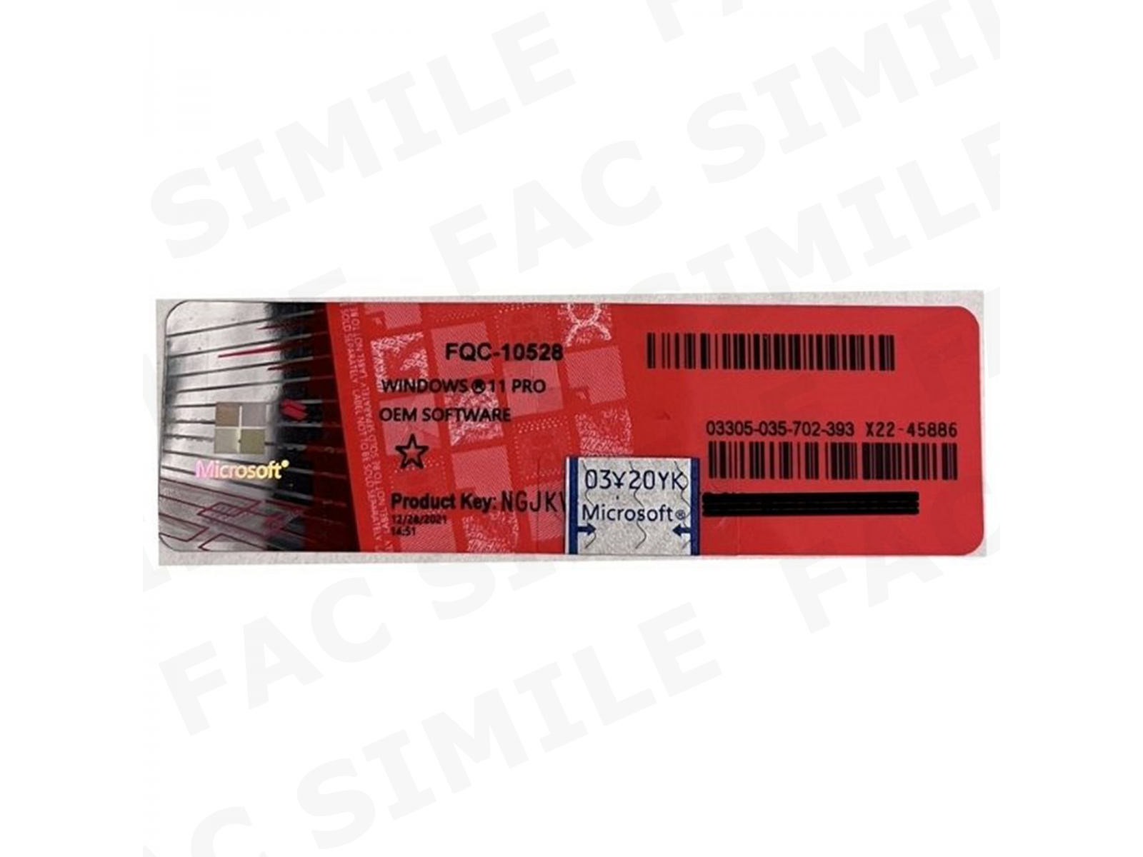 STICKER-W11 Windows 11 Professional 64 Bit Licenza Solo Etichetta STICKER-W11 Windows 11 Professional 64 Bit Licenza Solo Etichetta