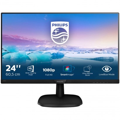 243V7QDSB/00 Monitor 24" Philips 243V7QDSB/00 LED IPS Full HD 16:9 HDMI VGA DVI