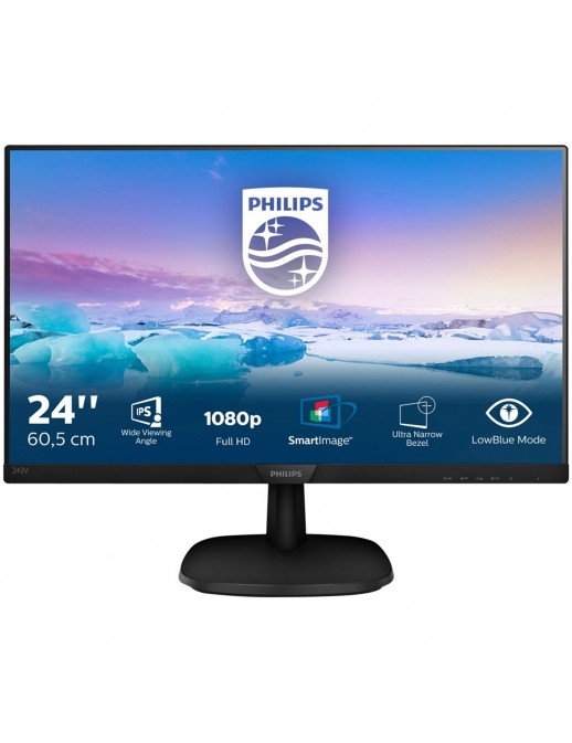 243V7QDSB/00 Monitor 24" Philips 243V7QDSB/00 LED IPS Full HD 16:9 HDMI VGA DVI