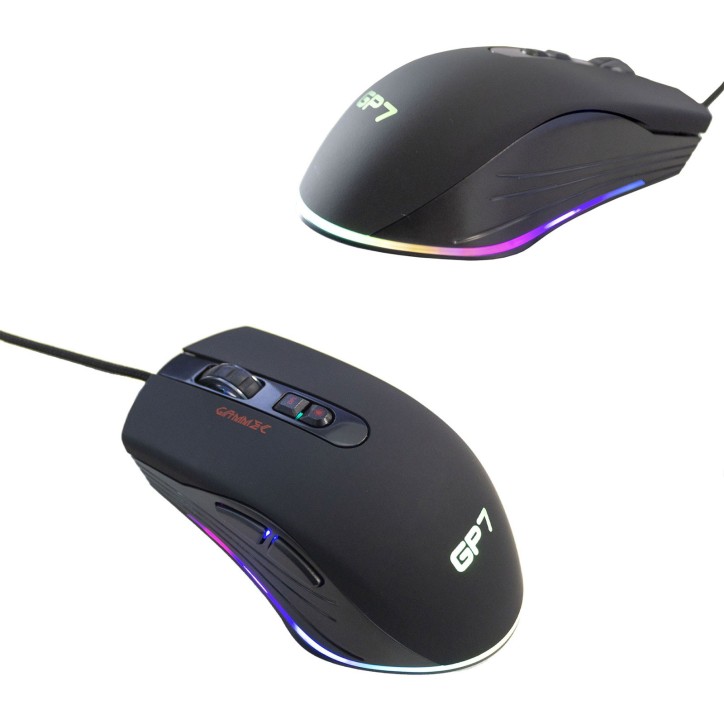MOGP07 Mouse USB Gaming Alantik MOGP07 7 Pulsanti Nero Led RGB