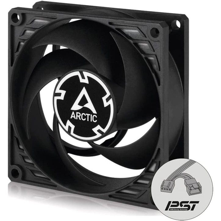P8-PWM-PST ARCTIC P8 PWM Ventola 8 Cm Nera con Controllo PWM P8-PWM-PST ARCTIC P8 PWM Ventola 8 Cm Nera con Controllo PWM