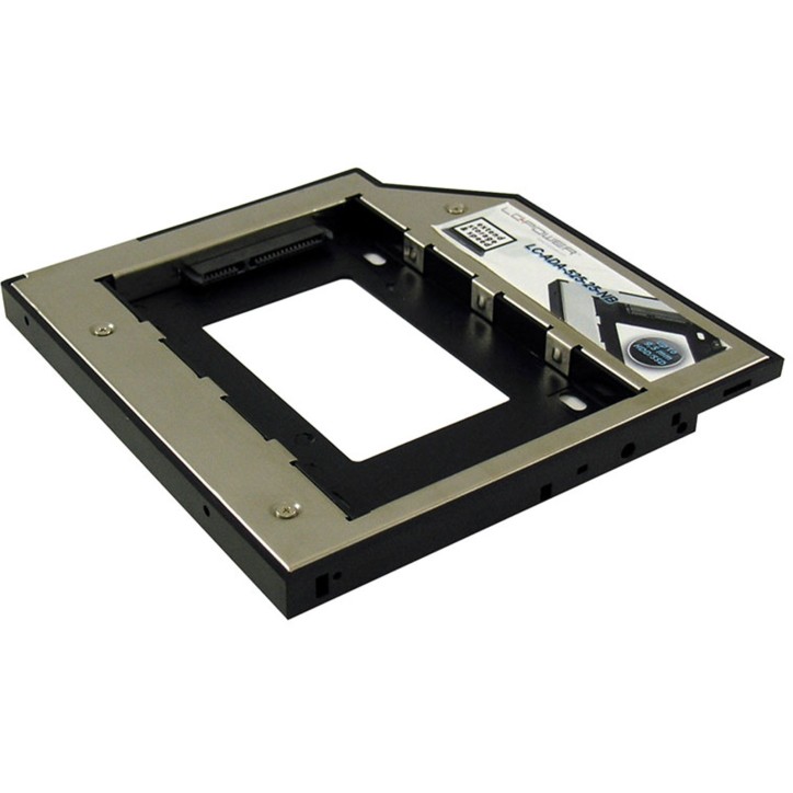 LC-ADA-525-25-NB LC-Power Adattatore Drive Bay per Notebook 5.25" slor per SSD HDD 2.5" in sostituzione al lettore LC-ADA-525-25-NB