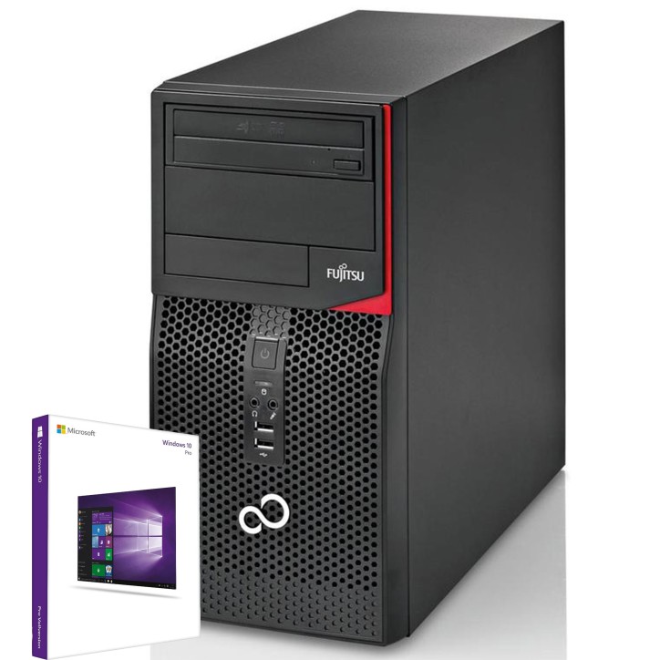 Fujitsu Esprimo P520 Tower PC Computer Intel i5-4460 Ram 8GB SSD 240GB DVD-ROM Windows 10 Pro (Ricondizionato Grado A)