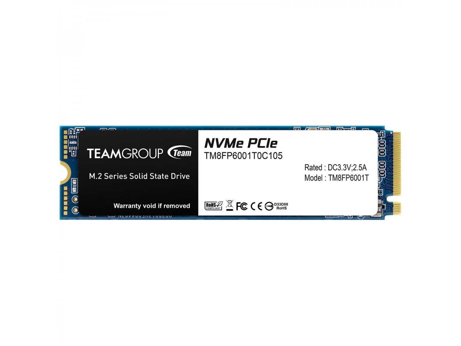TM8FP6001T0C101 Team Group SSD 1TB MP33 M.2 NVMe PCIe Gen 3.0 TM8FP6001T0C101 Team Group SSD 1TB MP33 M.2 NVMe PCIe Gen 3.0