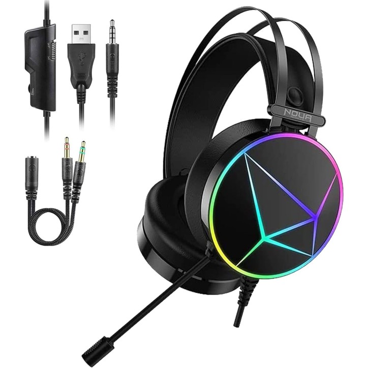 HS0620DR-W50K35U Noua Reaper Cuffie Gaming Usb Jack 3.5mm Stereo Headset con Microfono HS0620DR-W50K35U Noua Reaper Cuffie Gaming Usb Jack 3.5mm Stereo Headset con Microfono