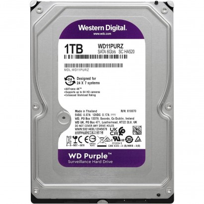 WD11PURZ WD11PURZ Western Digital WD Purple Surveillance Hard Disk 1TB SATA III 3.5" WD11PURZ Features XBT