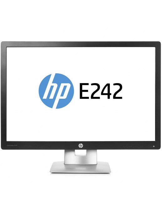 Monitor 24" 16:10 HP Elite Display E242 Full HD IPS VGA HDMI DP Nero (Ricondizionato Grado A)