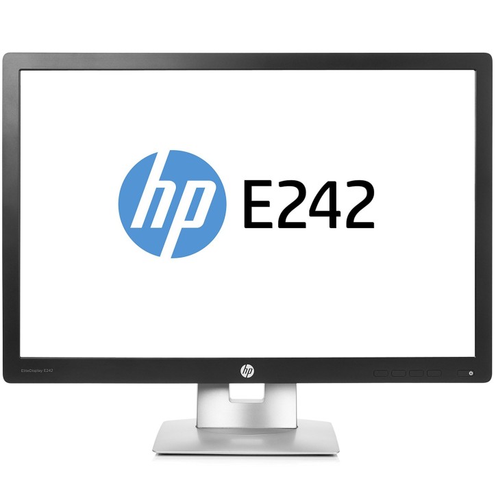 Monitor 24" 16:10 HP Elite Display E242 Full HD IPS VGA HDMI DP Nero (Ricondizionato Grado A)