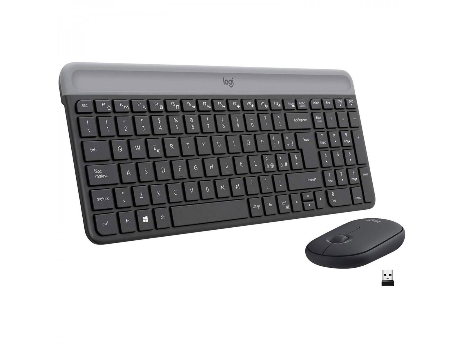 920-009196 Kit Tastiera Mouse Wireless Logitech MK470 Slim Combo Layout Italiano 920-009196 Kit Tastiera Mouse Wireless Logitech MK470 Slim Combo Layout Italiano