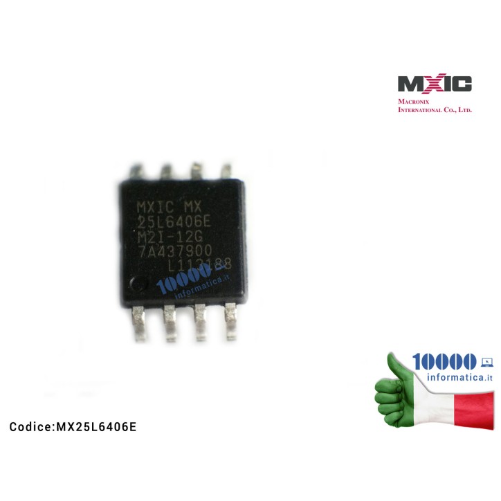 IC Chip MACRONIX MXIC MX MX25L6406E MX25L6406EM2I M2I-12G 64M-Bit CMOS SERIAL SPI FLASH SOP8 SOIC 8