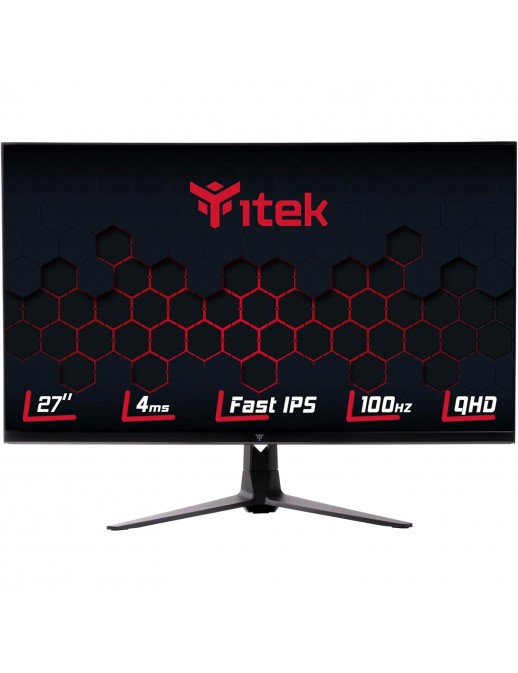 ITMF27I105QHD ITEK Monitor GGF 27", 2K WQHD 2560x1440, IPS, 100Hz, 16:9, 4ms OD, 2 x HDMI, DP, Speaker, HDR, G- Sync, FreeSync