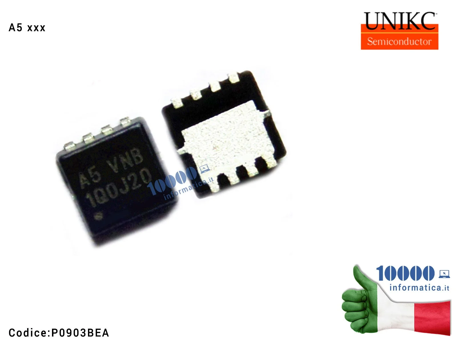 P0903BEA IC Chip UNIKC Mosfet P0903 P0903B P0903BE P0903BEA (A5 GND) (A5 GNC) (A5 PNB) (A5 VNB) (A5 VN8) (A5 GNE) (A5 VNA) (A...