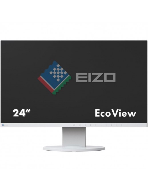 Monitor 24" 16:9 EIZO FlexScan EV2450 Full HD IPS VGA HDMI DP Speaker Bianco (Ricondizionato Grado A)