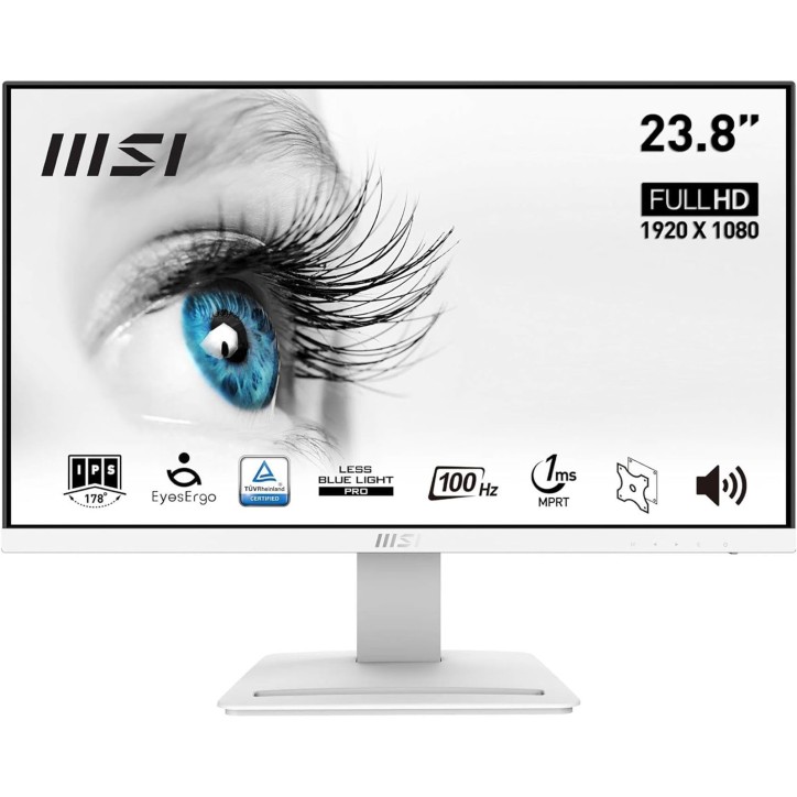 MSI Pro MP243XW Monitor 23.8" (24") IPS Full HD 100Hz 1ms