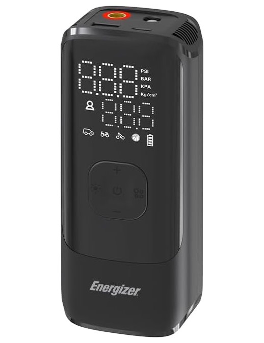 Energizer Mini Compressore Aria Portatile 150PSI Schermo LCD + funzione Power Bank