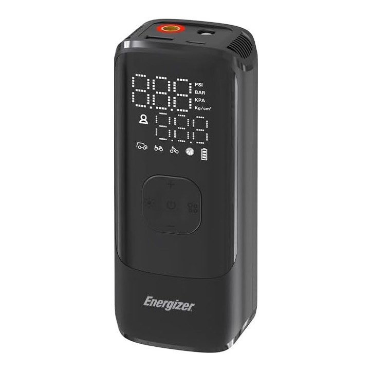 PAC4000 Energizer Mini Compressore Aria Portatile 150PSI Schermo LCD + funzione Power Bank PAC4000 Energizer Mini Compressore Aria Portatile 150PSI Schermo LCD + funzione Power Bank