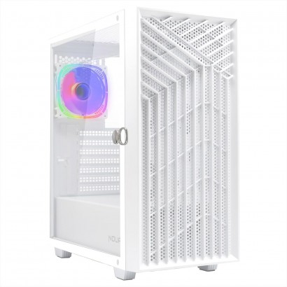 Noua Diamond C112 Case ATX Gaming 1 Ventola A-RGB Bianco