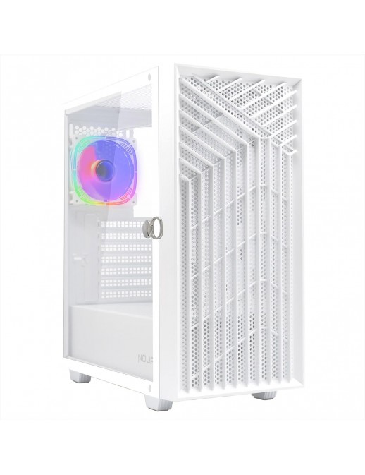 Noua Diamond C112 Case ATX Gaming 1 Ventola A-RGB Bianco