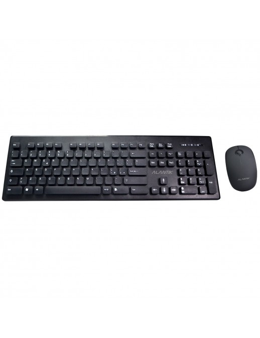 Kit Tastiera Mouse Wireless Alantik KBMOW2 Nero